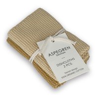 Dishcloths - Knitted - Solid - Golden Straw (Each with 2)