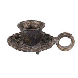 Candlestick 9x6x4 cm brown iron candle stand