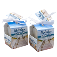 Wenskaarsje Met Bedeltje - "We Denken Aan Je"