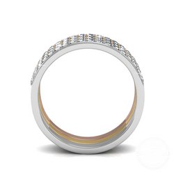 Bague Trinity - Argenté Doré Or rosé et Cristal