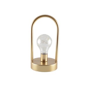 LED -Lampe in goldenem Metall