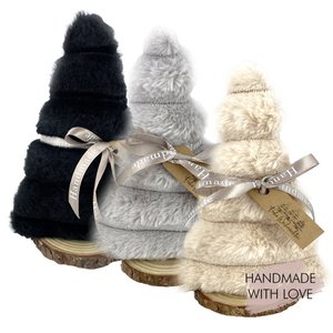 Kerstboom gemaakt van kunstbont Elisa 20cm