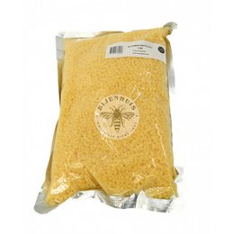 Beeswax (beewax) pastilles, 1 kg, yellow, natural, round, candle-making material