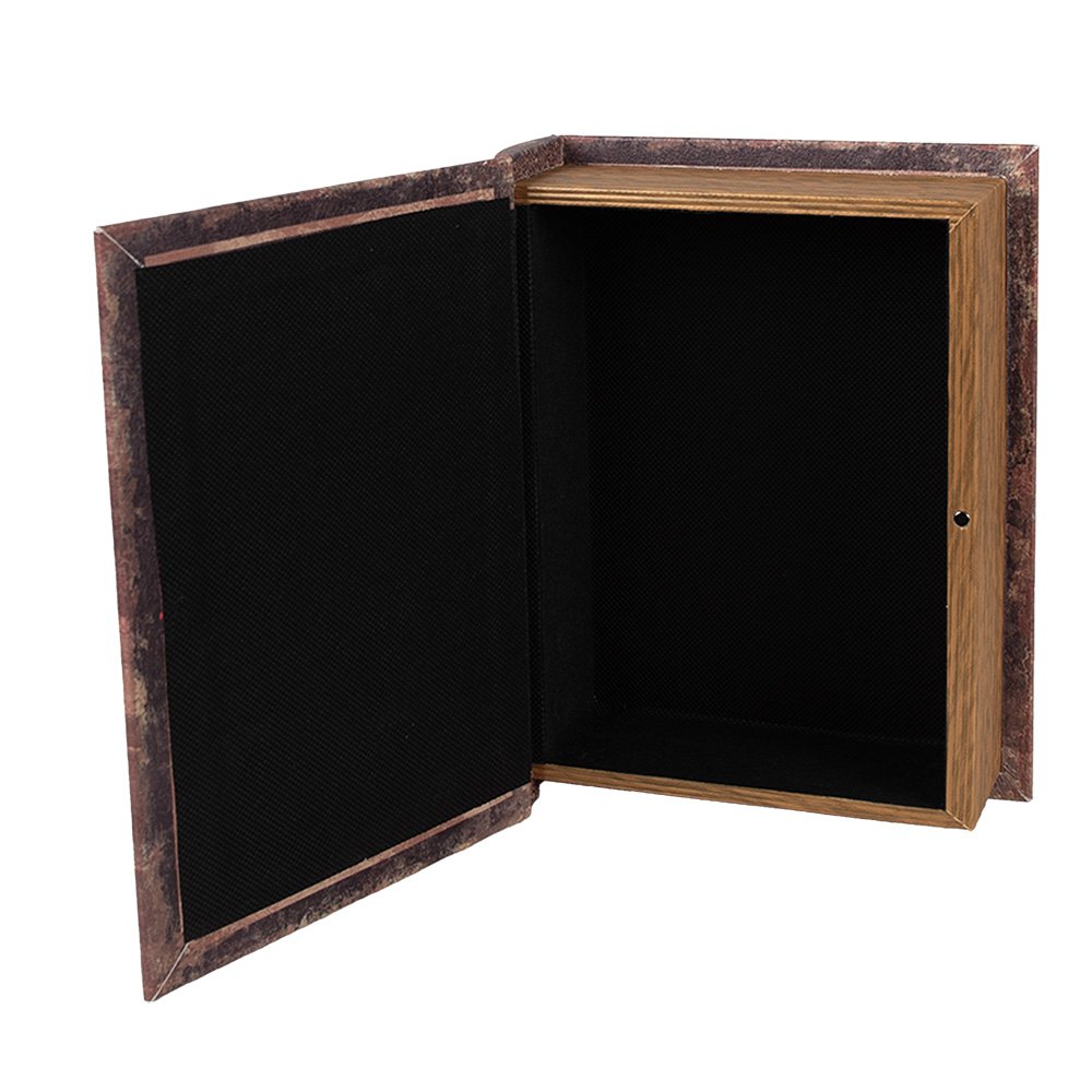 Opbergdoos Set van 3 Boeken 27/22/17 cm Bruin Hout