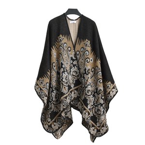 Winterponcho marineblau