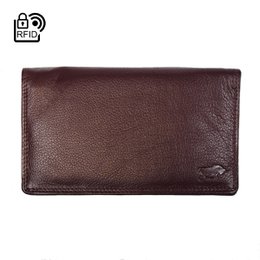 Billetero Mujer RFID En Piel De Vaqueta - Billetero Mujer Grande Antidesnatado Con Doble Solapa