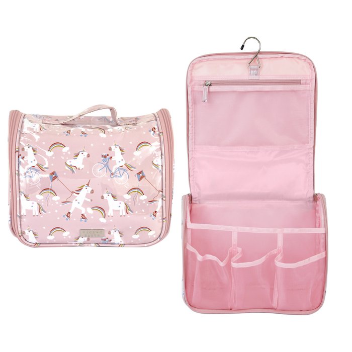 Cosmetic Bag Unicorns At Play Travel Bag With Hook - Main Image