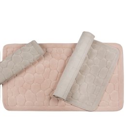 Stone Two Pieces Cotton Bath Mat Set