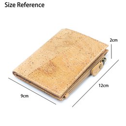 Klassisk brun kork bifold pung- BAG-2072