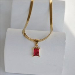 Cassidy - Snake Chain Crystal Charm Necklace