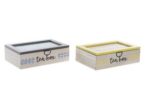 CAJA INFUSIONES MDF CRISTAL 23X15X7 AFRIKA 2 SURT. PC193023