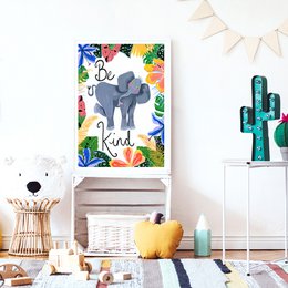 Be Kind Safari Elefante Imprimir