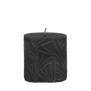 Candle Wave 7x7cm black