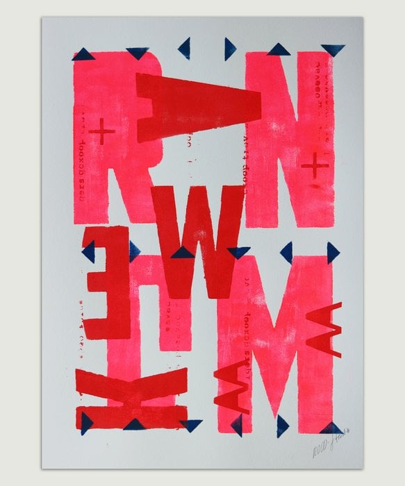 Schilderij - Neon Typography #1
