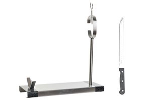 HAMHOUDER SET 2 INOX 40X16,5X40 ZILVEREN MES PC186256