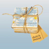 home deco old Dutch coast daisies in blue