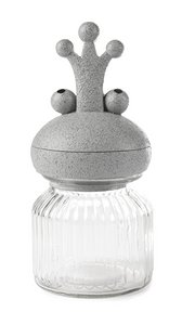 Pot met kikkerdeksel grijs 24ø7 cm VE 4