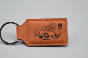 Lederen sleutelhanger L