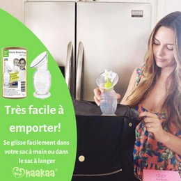 Haakaa Colector de Leche Silicona 100% Natural 150ml + Tapa Gris