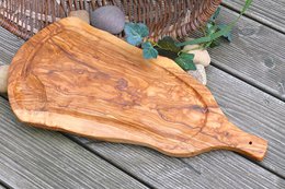Tranchierbrett (L 45-49 cm) mit Saftrille & Griff
