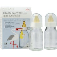 Natursutten set of two glass drinking bottles 110 ml