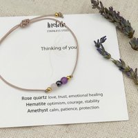 Armband rock, thinking of you, zilver en goud