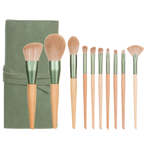 green-goose Make-Up Brushes - 10 Pieces - in Suede Cover