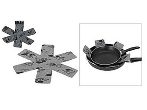 Pan protector set 2 pieces 37.5 cm gray