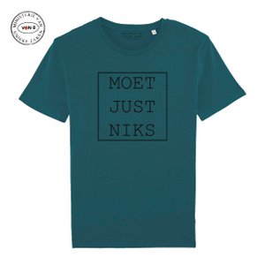 T-shirt unisex - Petrol - Moet Just Niks