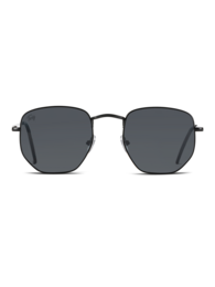 Stylish black metal sunglasses with a hexagonal frame design. Available in a variety of colors including rich black, royal green, copper brown, forest green, baby blue, pool blue, and candy pink.