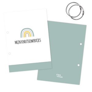 Bewaarbundel knutselwerkjes A4 | regenboog mint