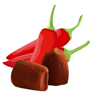 Chili -Schokoladentrüffel - Schüttung
