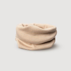 Wollen Rib Infinity Sjaal - Fawn Streep