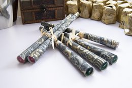 Twisted Beeswax Taper Candle - Pure Beeswax and Cotton wick