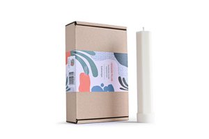 Hexagon pillar - rapeseed wax candle