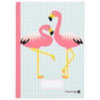 A5 notitieboekje | Flamingo | Gerecycled papier - Gemaakt in Frankrijk