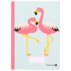 A5 notitieboekje | Flamingo | Gerecycled papier - Gemaakt in Frankrijk
