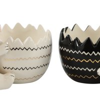 EIERSCHELPEN MONOCHROOM PASEN SET VAN 2 STUKS (HOFF3934)