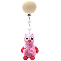 Trolley mobile - Owl (pink and red)