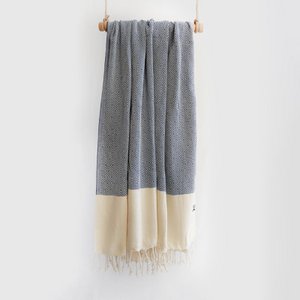 OTTO Navy Handwoven Turkish Towel - Perfect for a Luxurious Self Care Routine