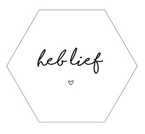 Wall hexagon love white