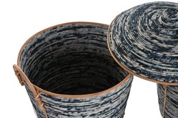CESTA CONJUNTO 3 RATAN 56X51X62 NEGRO DC196243