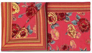Fleurs throw rosa