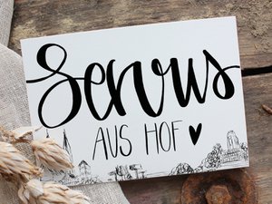 Servus aus Hof - regionale Postkarte A6