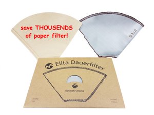 Kaffeefilter, Dauerfilter "Elita", Edelstahl, Größe 2