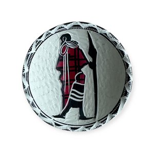 Mini Rond Schaaltje Masai Kisii steen Zwart/Wit