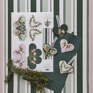 Weihnachtsherzen-Rosa/Grün made in Europe