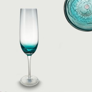 Arca ICE - champagneglas 230ml - subtiel lichtblauw kleurverloop - gecraqueleerd onderaan