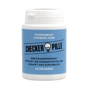 Checker Pill - Dr. P. Lacebo, mint flavored chewing gum