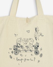 Natural bag 3 Petits Cochons 100% organic cotton certified Control Union